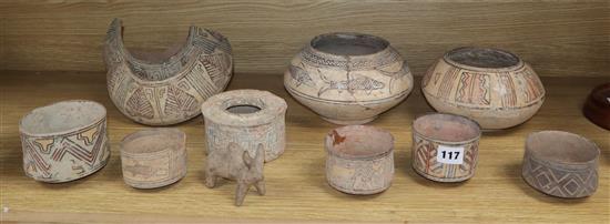 Ten pieces of Indus Valley pottery